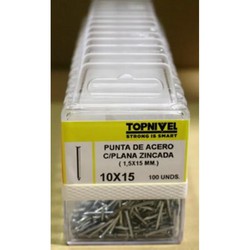 CLAVO CABEZA PLANA CINCADO 1,5X15MM 100 UDS NIVEL NV124198-1564