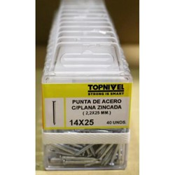 CLAVO CABEZA PLANA CINCADO 2,2X25MM 40 UDS NIVEL NV124200-1595