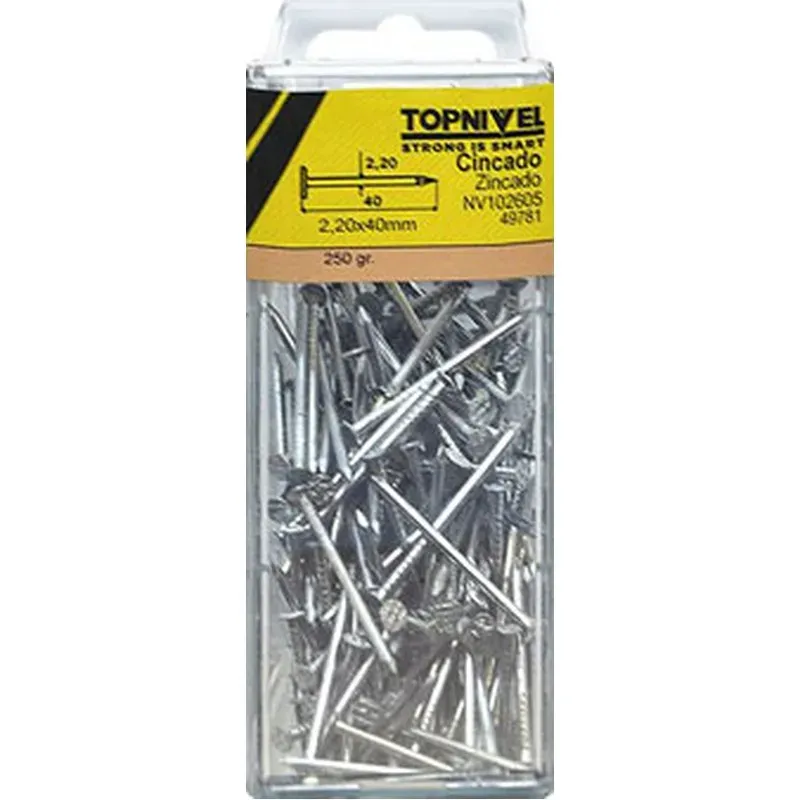 CLAVO FIJ C/PL. 2,2X040MM 250GR NIVEL NIVEL NV102605