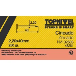 CLAVO FIJ C/PL. 2,2X040MM 250GR NIVEL NIVEL NV102605