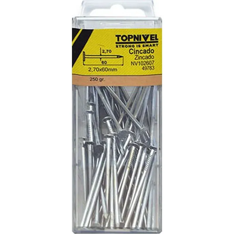 CLAVO FIJ C/PL. 2,7X060MM 250GR NIVEL NIVEL NV102607