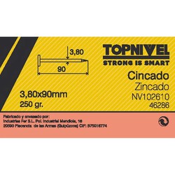 CLAVO FIJ C/PL. 3,8X090MM 250GR NIVEL NIVEL NV102610