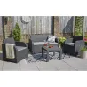 CONJUNTO RATAN RESINA ANTRACITA GEORGIA LOUNGE KETER 216742