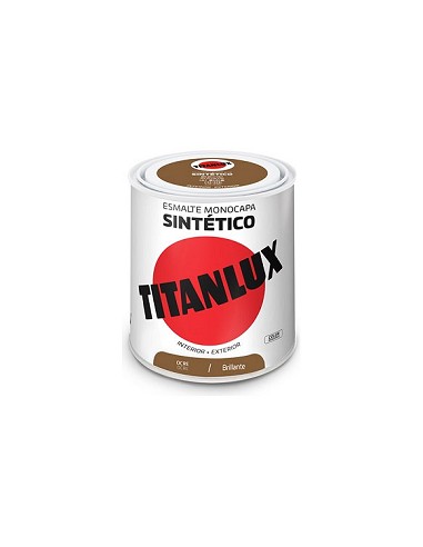 Compra Esmalte sintetico brillo 0587 250 ml ocre TITANLUX F01058714/5809015 al mejor precio