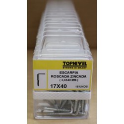 ESCARPIA ROSCADA CINCADA 17X40MM 16 UDS NIVEL NV124141-1977