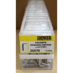 ESCARPIA ROSCADA CINCADA 20X70MM 6 UDS NIVEL NV124144-1472