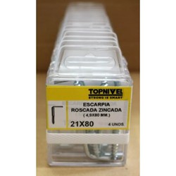 ESCARPIA ROSCADA CINCADA 21X80MM 4 UDS NIVEL NV124145-1502