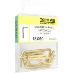 ESCARPIA ROSCADA LATONADA 18X50MM 9 UDS NIVEL NV124148-3599