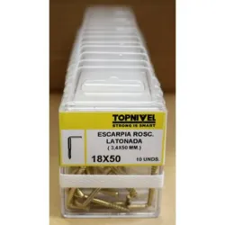 ESCARPIA ROSCADA LATONADA 18X50MM 9 UDS NIVEL NV124148-3599