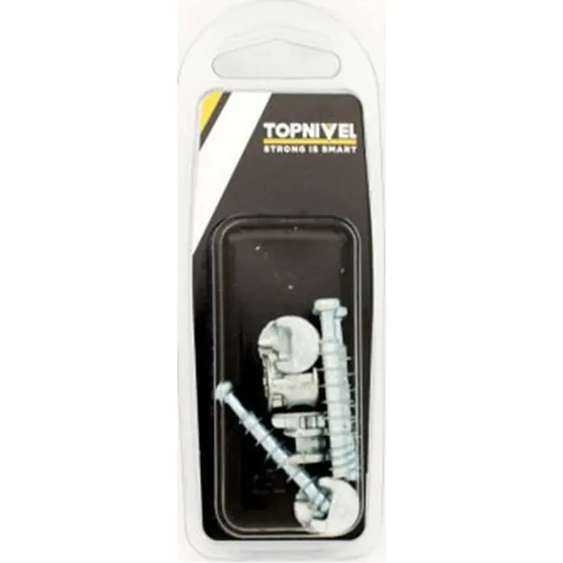EXCENTRICA MUEB diametro15MM CON PERNO NIVEL ZAMAK NIQ NV107671 4 P NIVEL NV107671