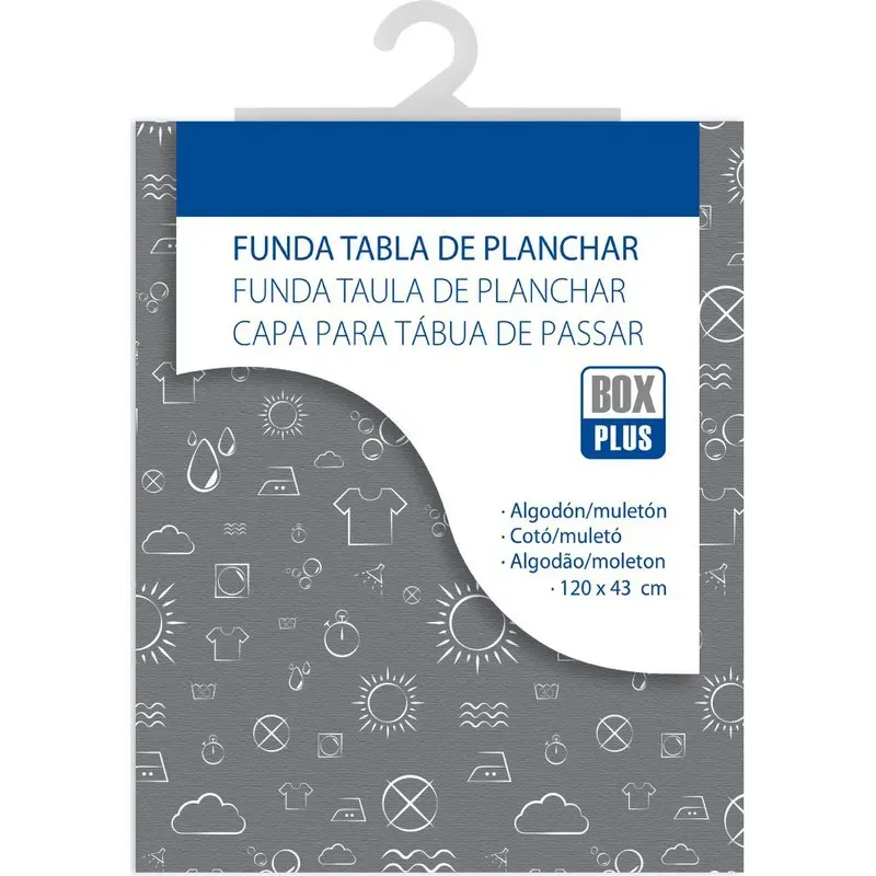 FUNDA TABLA PLANCHAR 120 X 43CM ALGODON MULETON BOX PLUS AM-02P