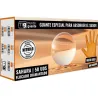 GUANTE NITRILO DIAMANTADO FLOCADO SAHARA NARANJA 50UN TALLA XL MUNDO GUANTE 6020XL