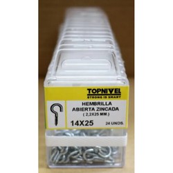HEMBRILLA ABIERTA CINCADA 14X25MM 22 UDS NIVEL NV124166-1700