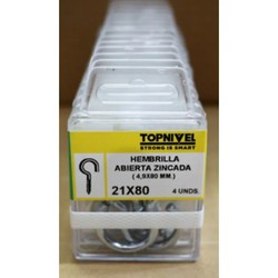 HEMBRILLA ABIERTA CINCADA 21X80MM 4 UDS NIVEL NV124172-1885