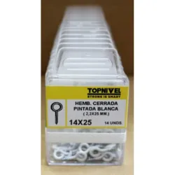 HEMBRILLA CERRADA BLANCA 14X25MM 14 UDS NIVEL NV124165-6262