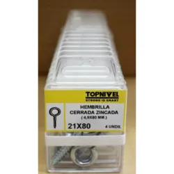 HEMBRILLA CERRADA CINCADA 21X80MM 4 UDS NIVEL NV124160-1670