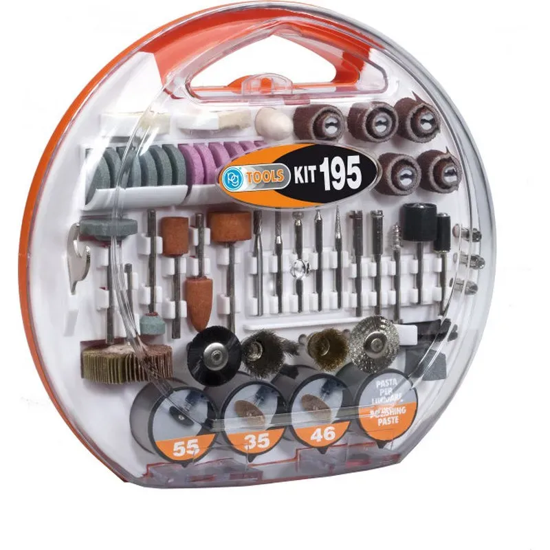 KIT ACCESORIOS MULTIHERRAMIENTA UNIVERSAL 195 PZAS PG MAXI 16709996