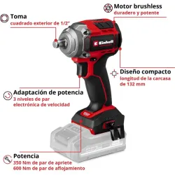 LLAVE IMPACTO TP-CV 18/350-C LI BL EINHELL 4510055