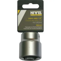 LLAVE VASO HEXAG. 1/2 -30MM C.V. NIVEL NIVEL NV100344