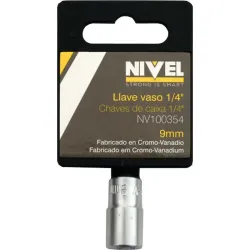 LLAVE VASO HEXAG. 1/4 -09MM C.V. NIVEL NIVEL NV100354