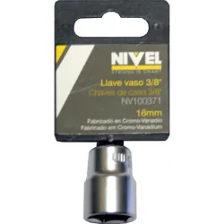 LLAVE VASO HEXAG. 3/8 -16MM C.V. NIVEL NIVEL NV100371