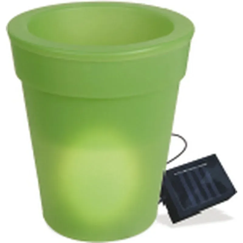MACETA JARD H19,5CM SOLAR NATUUR PP VER LED B/REC NT95413 NATUUR NT95413