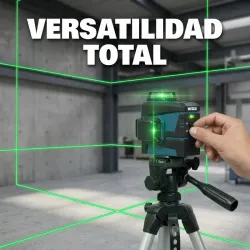 NIVEL LASER 3D VERDE 12 LINEAS 3,7V. WESCO WS8912K