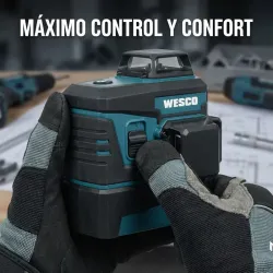 NIVEL LASER 3D VERDE 12 LINEAS 3,7V. WESCO WS8912K