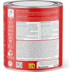 PINTURA PLASTICA INTERIOR EXTERIOR BLANCO TOTAL MATE 750 ML BLANCO TITANLUX 5994377
