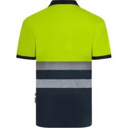 POLO ALTA VISIBILIDAD CINTA SEGMENTADA NAVY / AMARILLO FLUOR TALLA 3XL VELILLA 305533_61/20