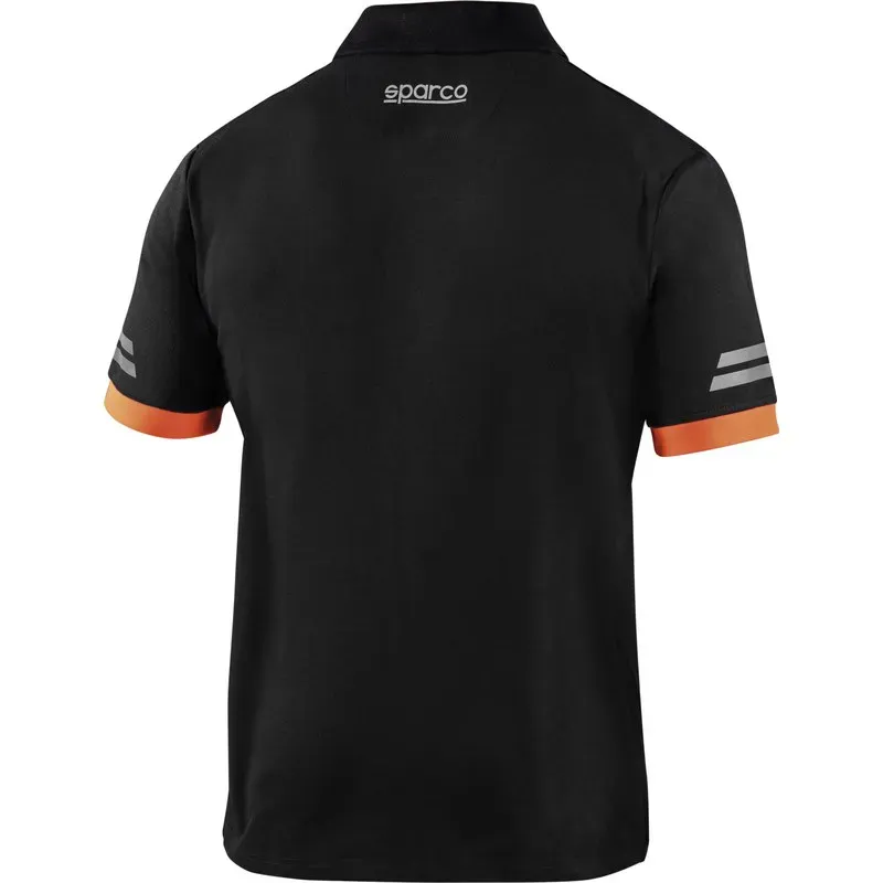 POLO TECNICO 180 GR NEGRO / NARANJA FLUOR TALLA XXL SPARCO 02415NRAF