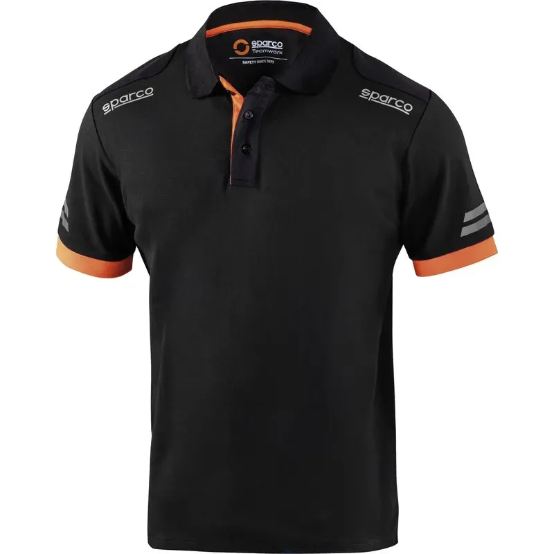 POLO TECNICO 180 GR NEGRO / NARANJA FLUOR TALLA 3XL SPARCO 02415NRAF