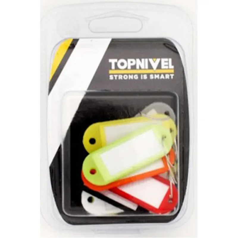 PORTAETIQUETA LLAVES PLASTICO SURTIDO 58X22MM 8UDS NIVEL NV107733