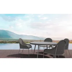 SILLON JARD 61,5X66,5X90CM ACERO/RATAN GR/BE LYN NT11 IMPORT NT110417