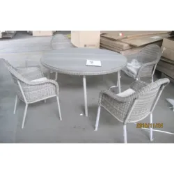 SILLON JARD 61,5X66,5X90CM ACERO/RATAN GR/BE LYN NT11 IMPORT NT110417