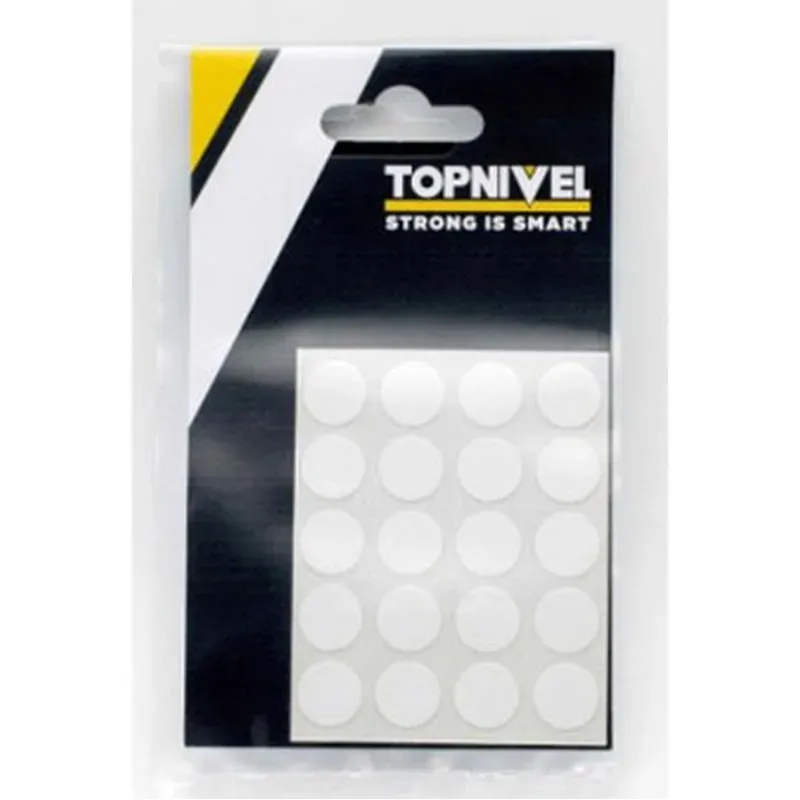TAPON CUBRETORNILLO ADHESIVO BLANCO 13MM 20UDS NIVEL NV106120