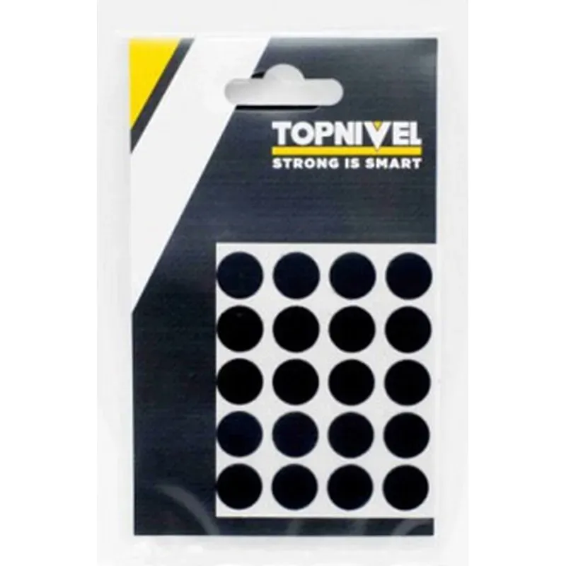 TAPON CUBRETORNILLO ADHESIVO NEGRO 20UDS NIVEL NV106124