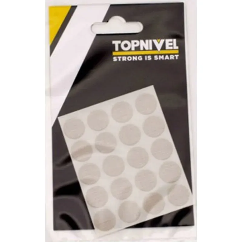TAPON CUBRETORNILLO ADHESIVO TEXTIL CLARO 20UDS NIVEL NV107661