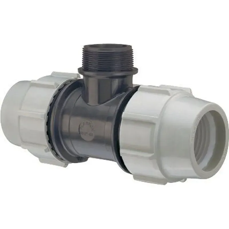 TE MIXTA ROSCA MACHO 25 MM X 3/4" POLIETILENO PLASSON 078400025007