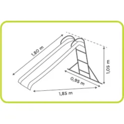 TOBOGAN INFANTIL H 1.05 CM 180X96 CM NATUUR NT114401
