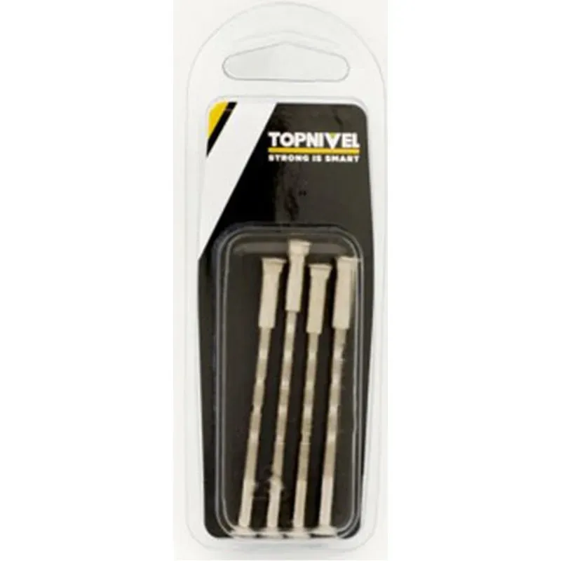 TORNILLO PASANTE MULTICORTE NIQUEL/SATINADO M 4 X 75 MM 4 UDS NIVEL NV107619