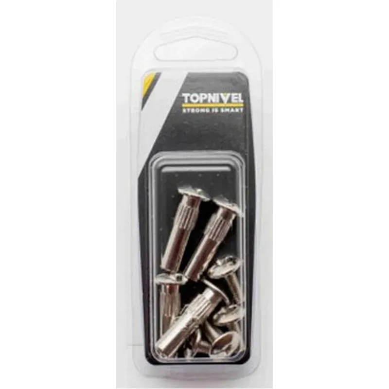 TORNILLO UNION ACERO NIQUEL M 6 (8X40) MM 4 UDS NIVEL NV106201