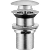 VALVULA LAVABO QUICK-CLAC UNIVERSAL SIN REBOSADERO 1 1/4" CROMADO CLEVER 97395