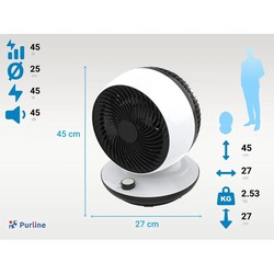 VENTILADOR DE SUELO Y SOBREMESA VENTY 45W 3 VELOCIDADES PURLINE VENTY TA 45