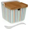 AZUCARERO CERAMICA RAYAS 8,8X8,8X8,5CM VERSA 21440593
