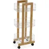 CARRO MULTIUSOS BAMBU 3 CESTAS BLANCAS 35X24,5X86CM VERSA 21810133