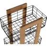 CARRO MULTIUSOS BAMBU 3 CESTAS NEGRAS 35X24,5X86CM VERSA 21810132