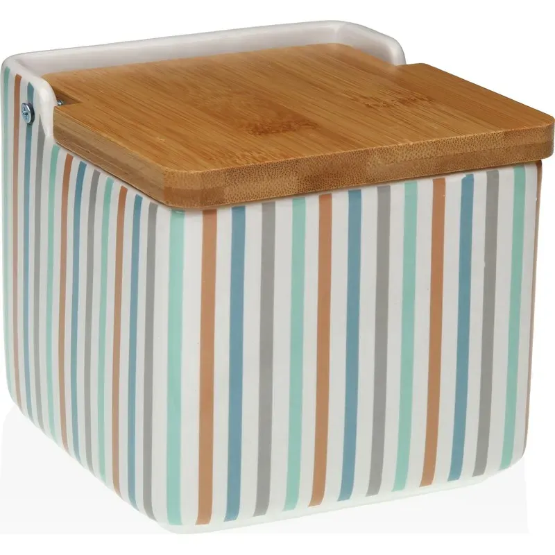 SALERO CERAMICA RAYAS 12,2X12,2X11,5CM VERSA 21440591
