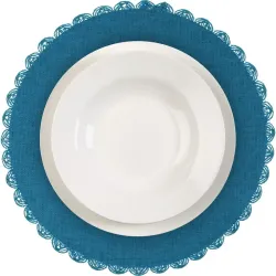 SALVAMANTEL REDONDO AZUL diametro 38CM VERSA 22400152