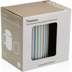 TAZA INFUSION RAYAS diametro 35CL VERSA 22090610